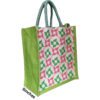 Eco style - Medium size Green color Jute bag 10 x 12 inches - Image 2