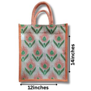 Eco Style - Elegant Large size Jute Bag 12 x 14 inches